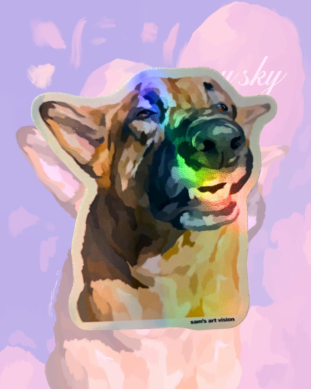 "Sky" Sticker Holographic