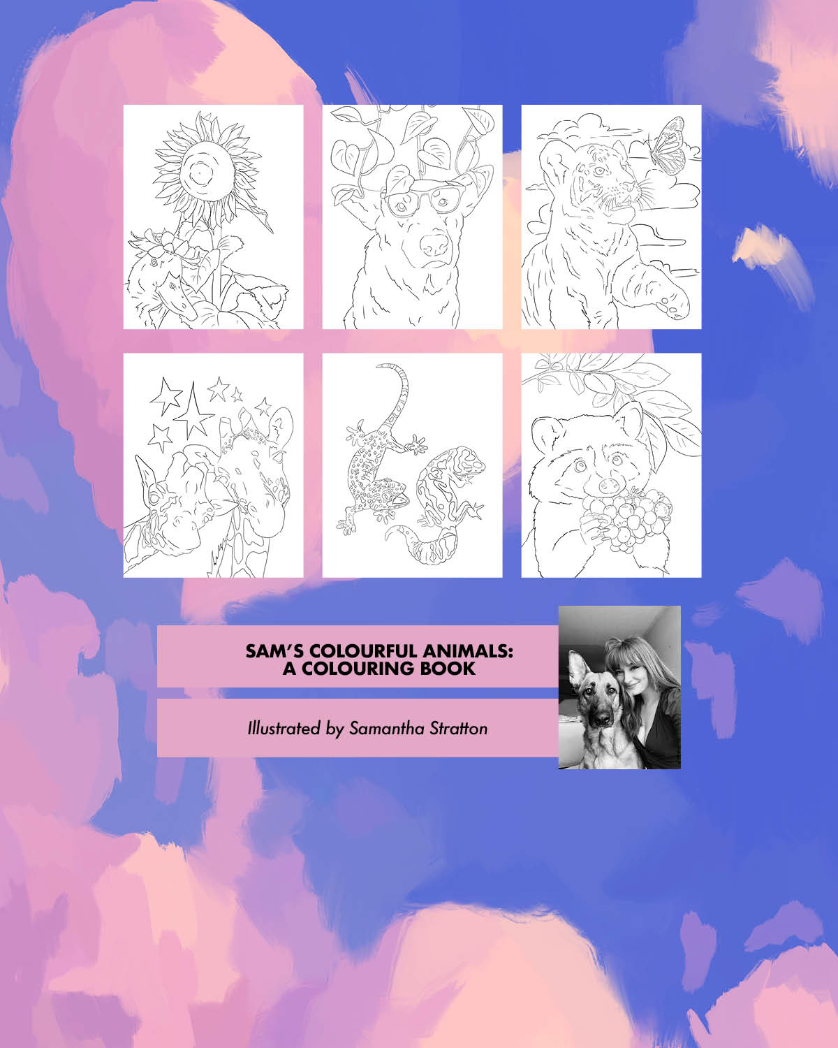 SAMS COLOURFUL ANIMALS - a printable colouring book